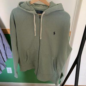 Green Ralph Lauren Zip Up Hoodie Size Small